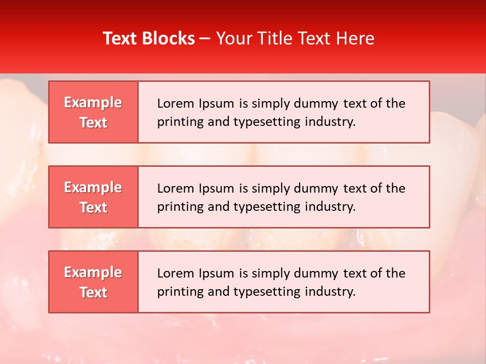 A Close Up Of A Tooth With A Red Background PowerPoint Template
