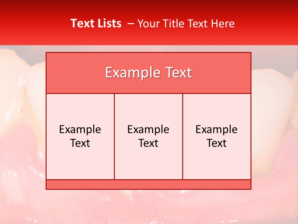 A Close Up Of A Tooth With A Red Background PowerPoint Template