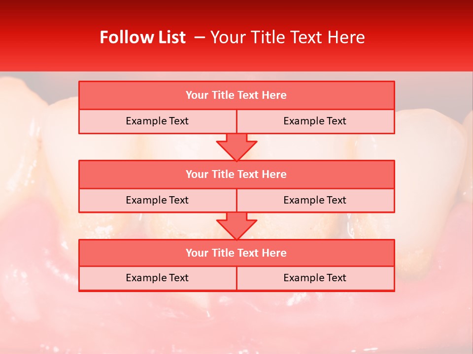 A Close Up Of A Tooth With A Red Background PowerPoint Template