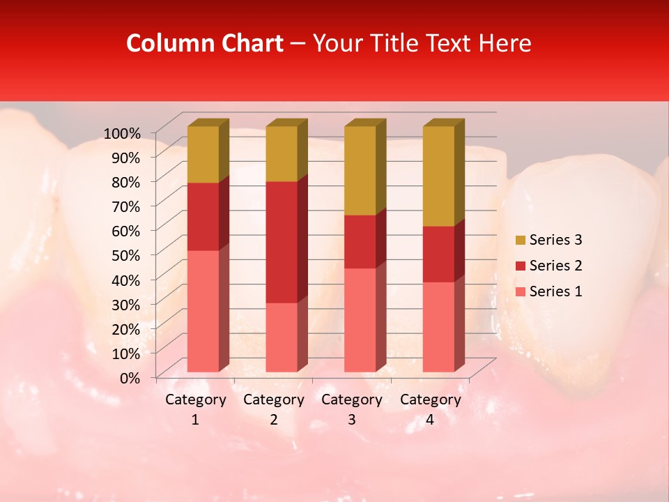 A Close Up Of A Tooth With A Red Background PowerPoint Template