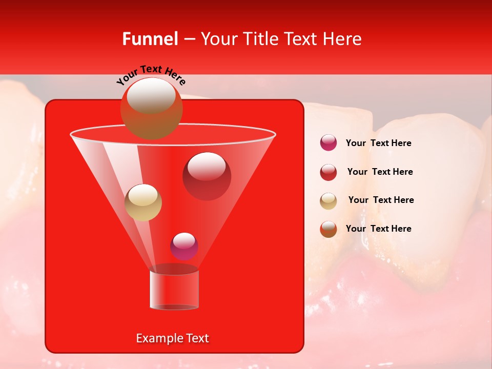 A Close Up Of A Tooth With A Red Background PowerPoint Template