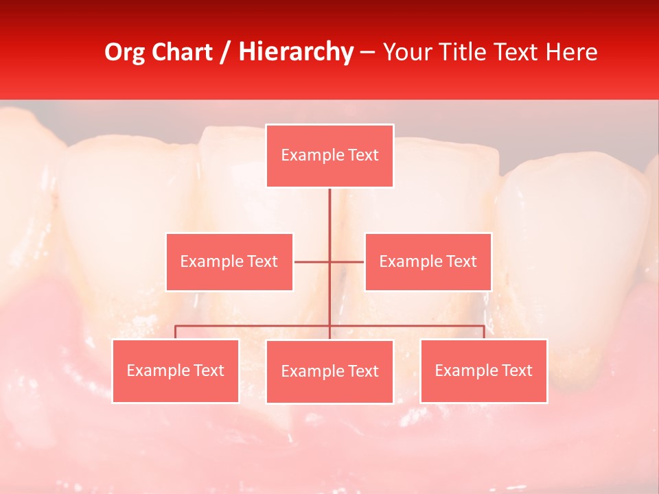 A Close Up Of A Tooth With A Red Background PowerPoint Template
