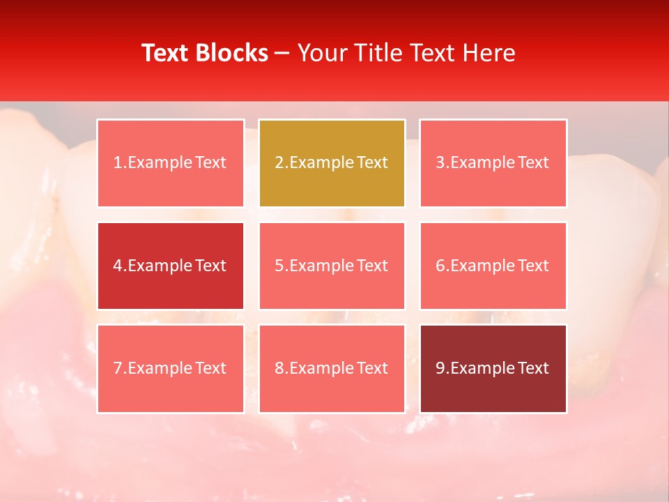 A Close Up Of A Tooth With A Red Background PowerPoint Template