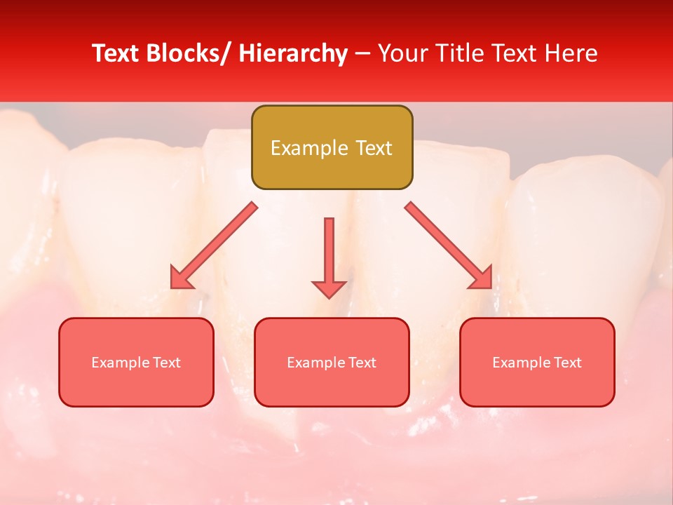 A Close Up Of A Tooth With A Red Background PowerPoint Template