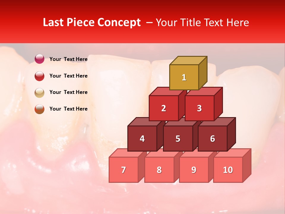 A Close Up Of A Tooth With A Red Background PowerPoint Template