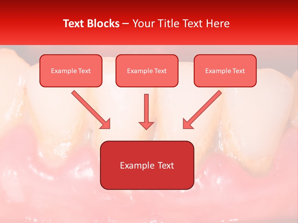A Close Up Of A Tooth With A Red Background PowerPoint Template