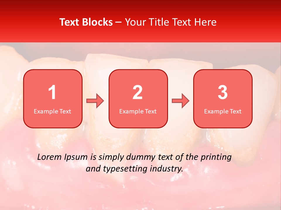 A Close Up Of A Tooth With A Red Background PowerPoint Template