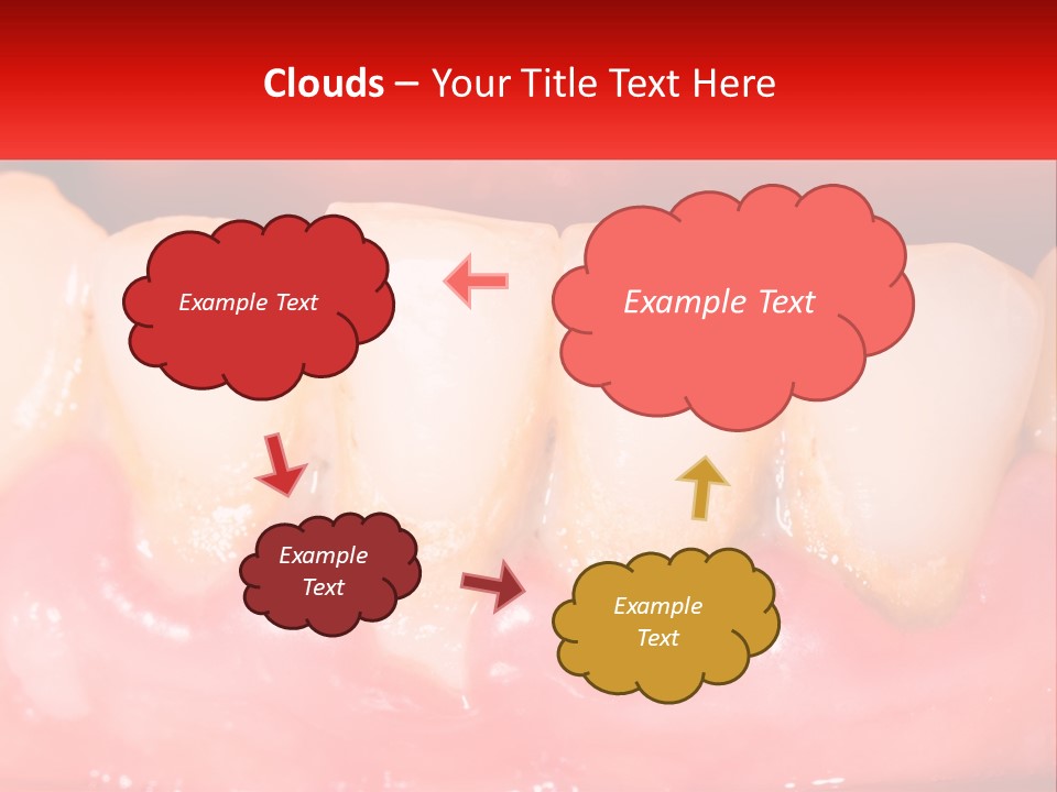 A Close Up Of A Tooth With A Red Background PowerPoint Template