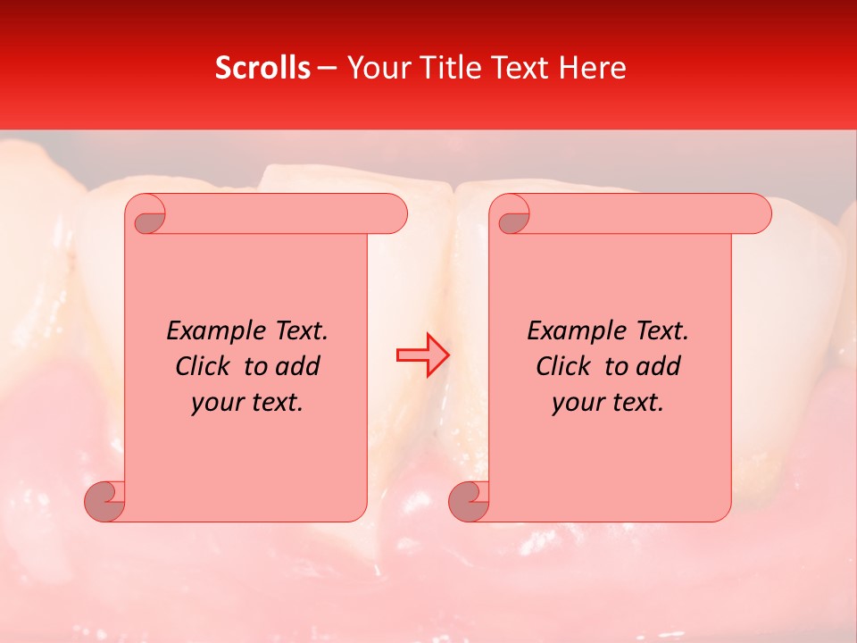 A Close Up Of A Tooth With A Red Background PowerPoint Template