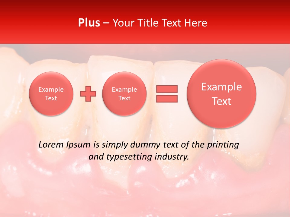 A Close Up Of A Tooth With A Red Background PowerPoint Template