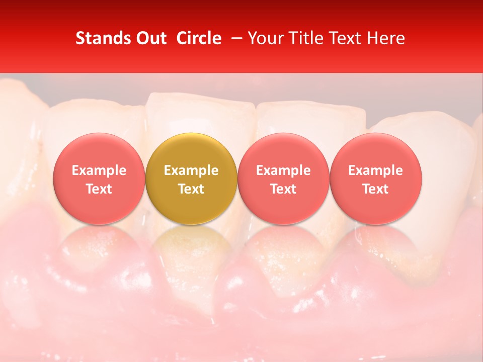 A Close Up Of A Tooth With A Red Background PowerPoint Template