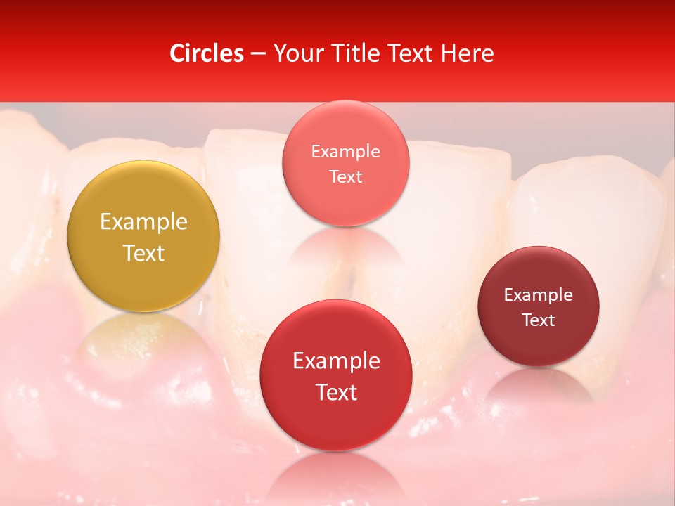 A Close Up Of A Tooth With A Red Background PowerPoint Template