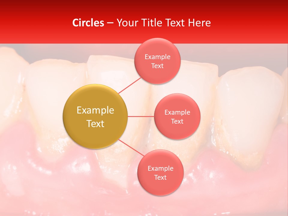 A Close Up Of A Tooth With A Red Background PowerPoint Template