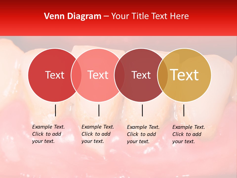 A Close Up Of A Tooth With A Red Background PowerPoint Template