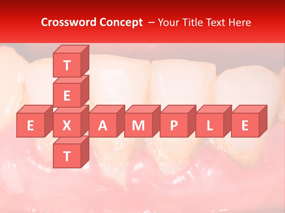 A Close Up Of A Tooth With A Red Background PowerPoint Template