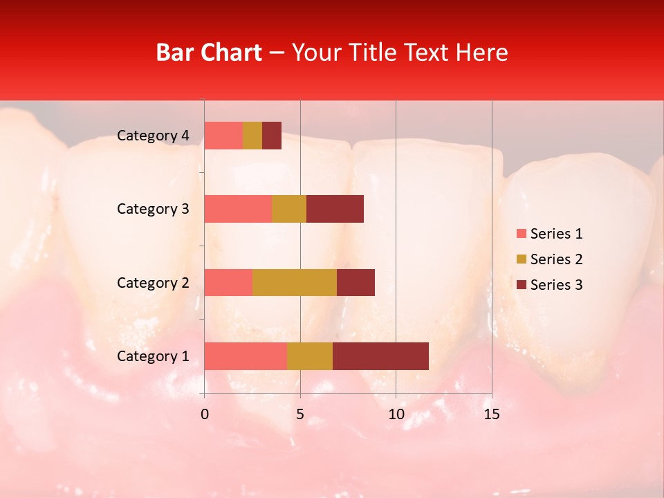 A Close Up Of A Tooth With A Red Background PowerPoint Template