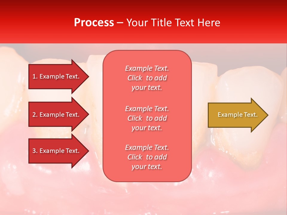 A Close Up Of A Tooth With A Red Background PowerPoint Template