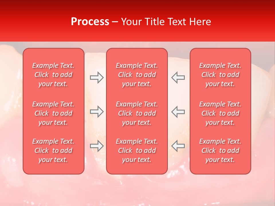 A Close Up Of A Tooth With A Red Background PowerPoint Template