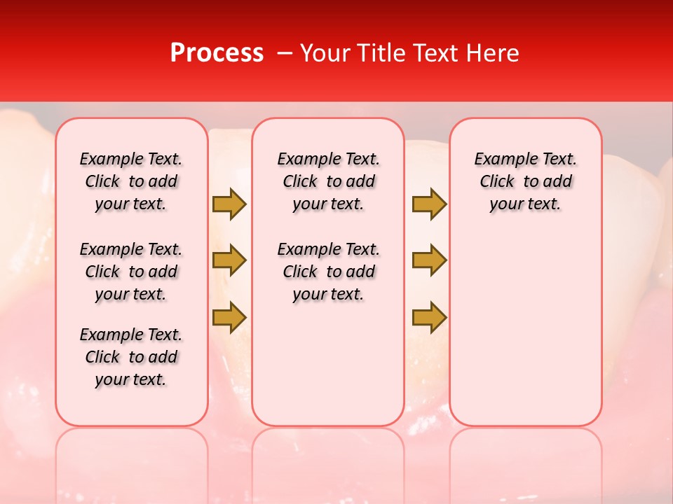 A Close Up Of A Tooth With A Red Background PowerPoint Template