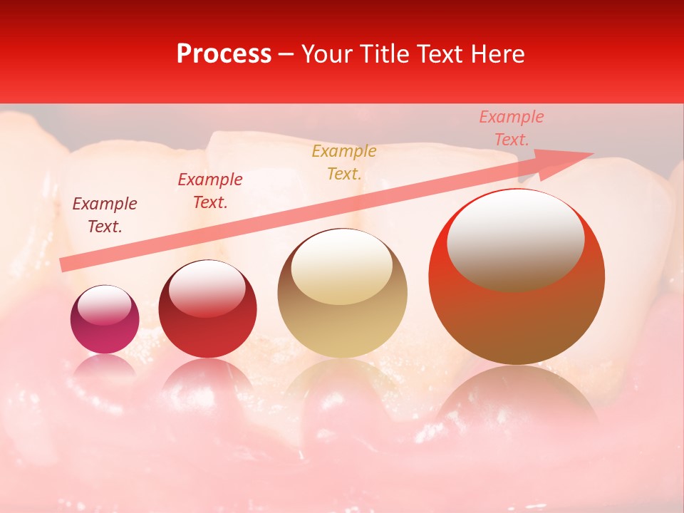 A Close Up Of A Tooth With A Red Background PowerPoint Template