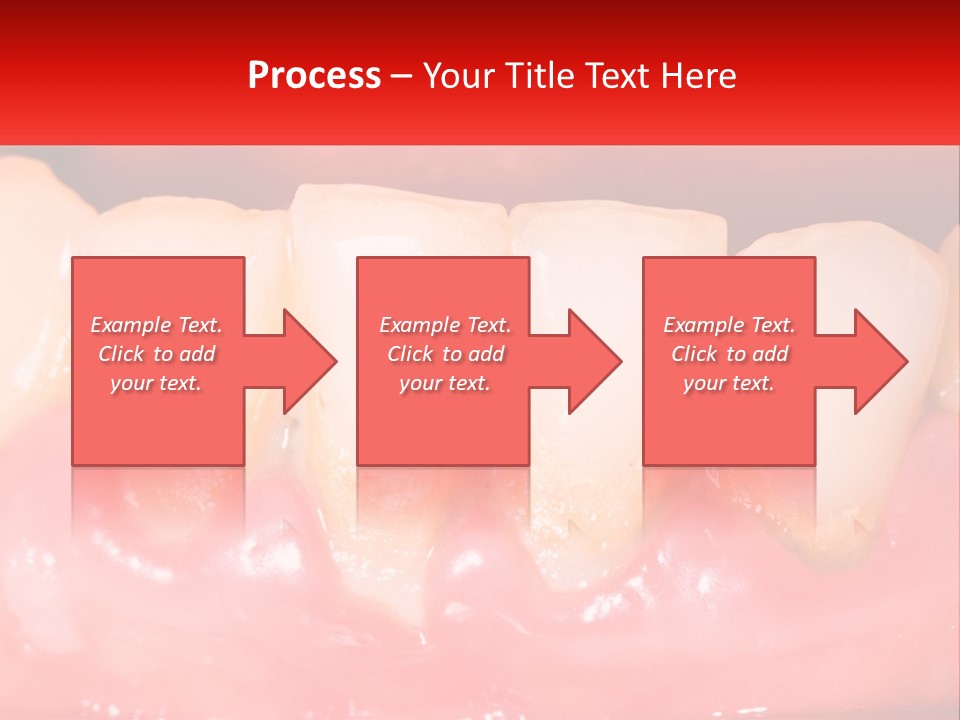 A Close Up Of A Tooth With A Red Background PowerPoint Template