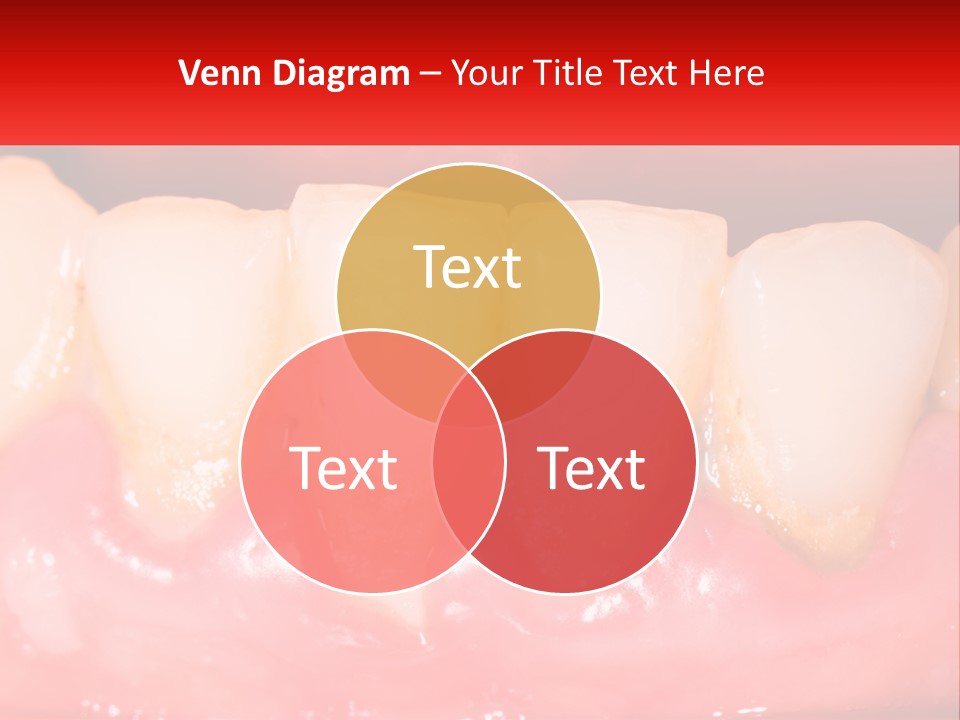 A Close Up Of A Tooth With A Red Background PowerPoint Template
