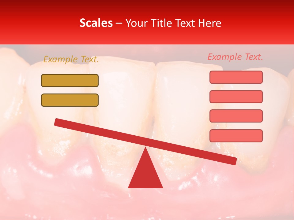 A Close Up Of A Tooth With A Red Background PowerPoint Template