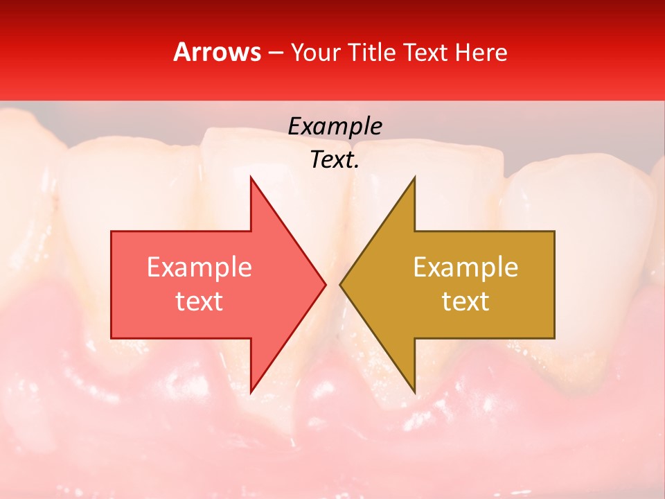 A Close Up Of A Tooth With A Red Background PowerPoint Template