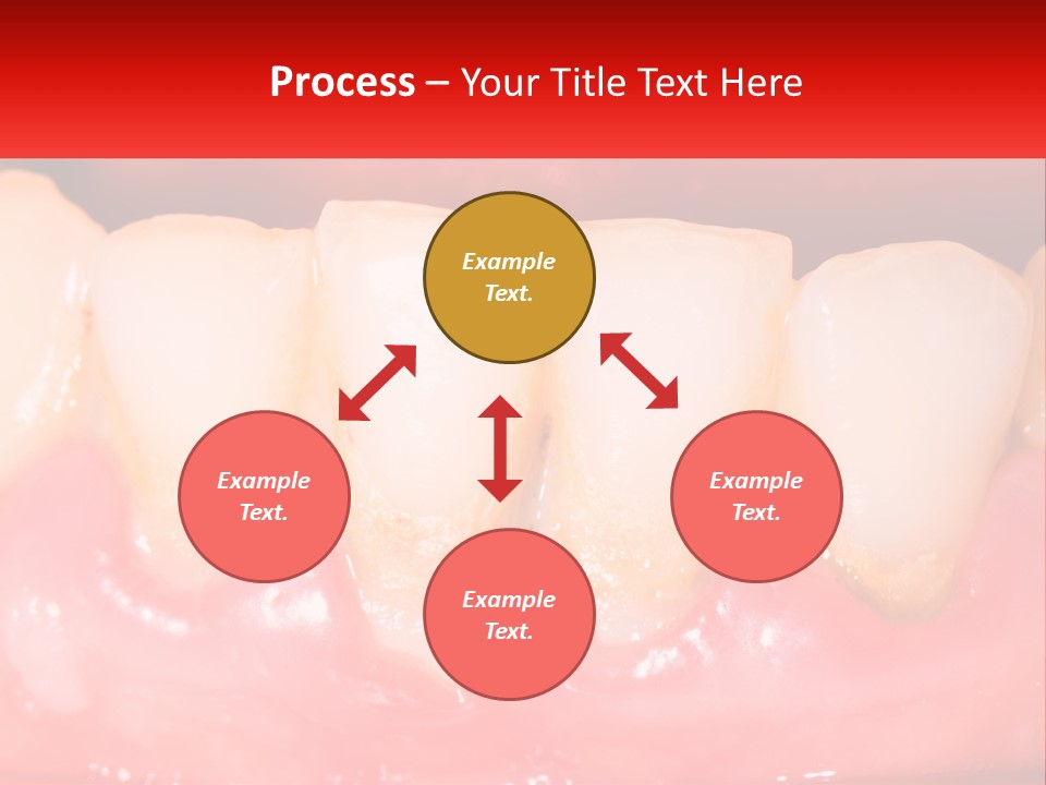A Close Up Of A Tooth With A Red Background PowerPoint Template