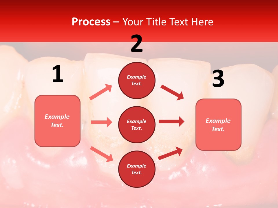 A Close Up Of A Tooth With A Red Background PowerPoint Template