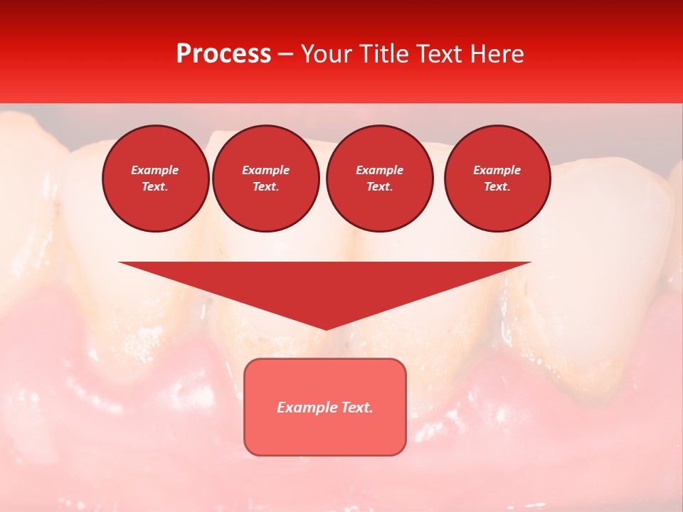 A Close Up Of A Tooth With A Red Background PowerPoint Template