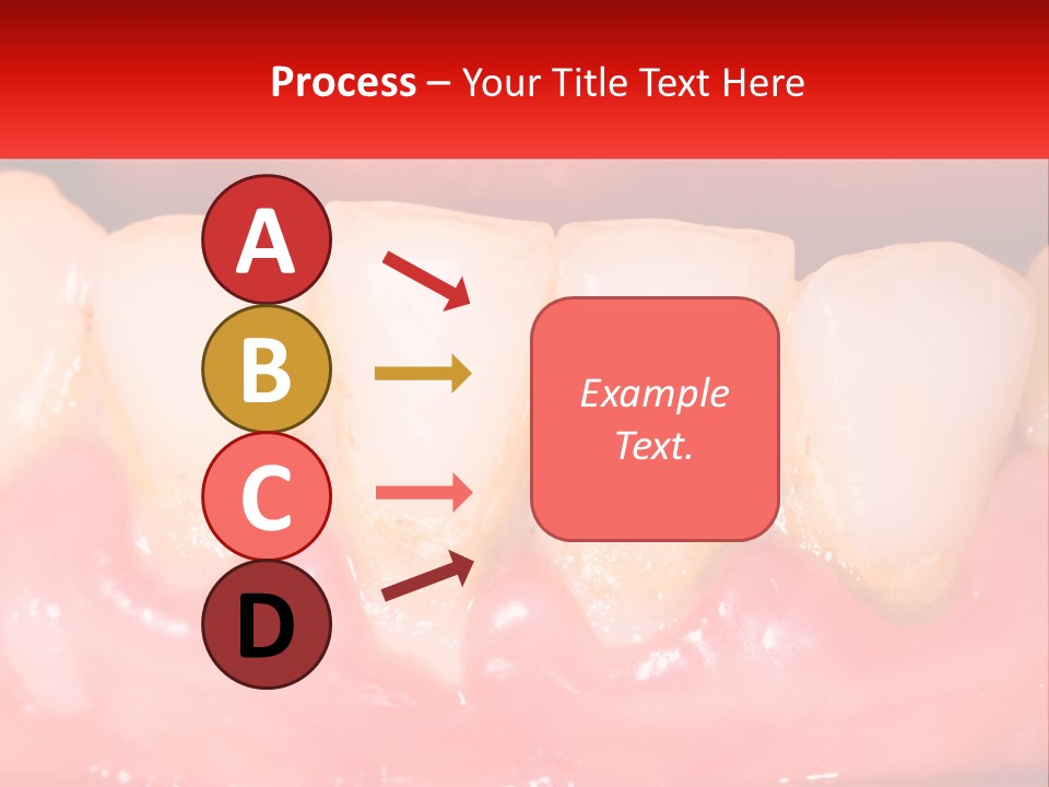 A Close Up Of A Tooth With A Red Background PowerPoint Template