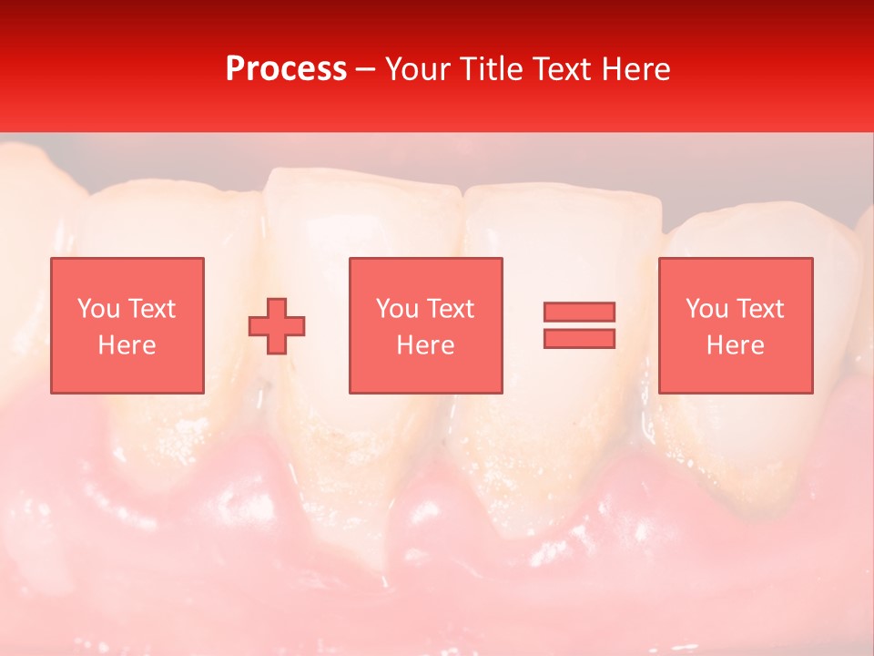 A Close Up Of A Tooth With A Red Background PowerPoint Template