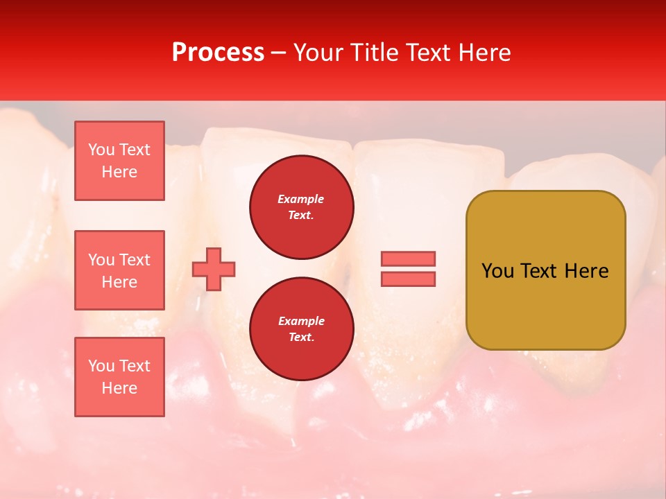 A Close Up Of A Tooth With A Red Background PowerPoint Template