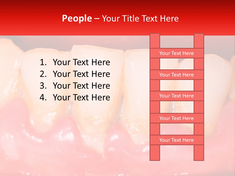 A Close Up Of A Tooth With A Red Background PowerPoint Template