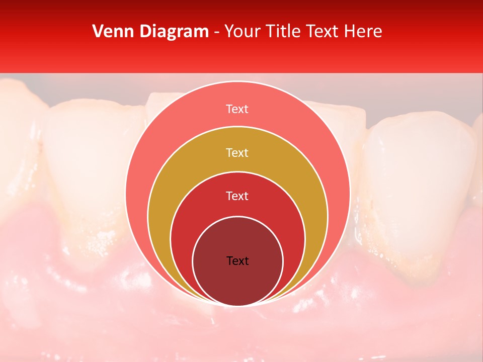 A Close Up Of A Tooth With A Red Background PowerPoint Template