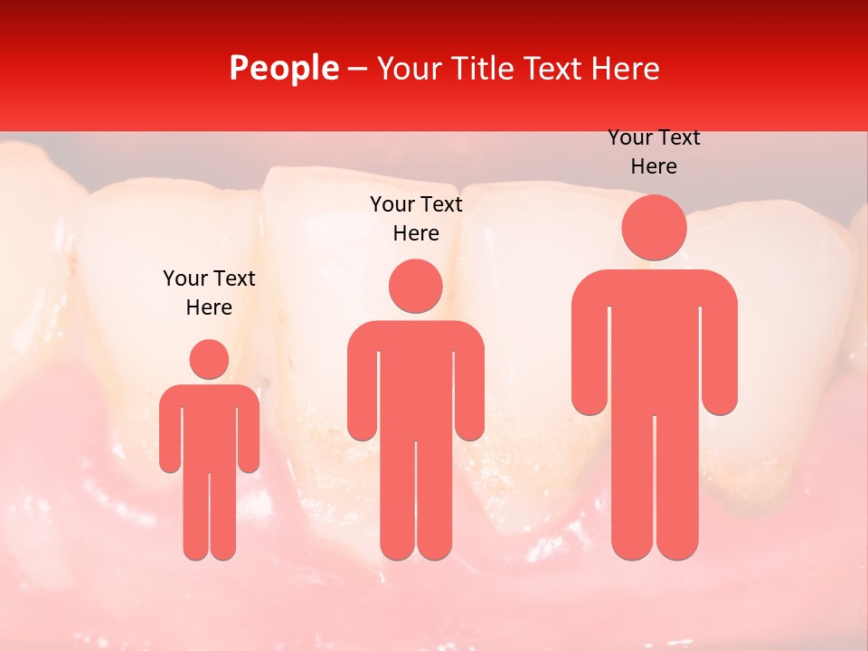 A Close Up Of A Tooth With A Red Background PowerPoint Template