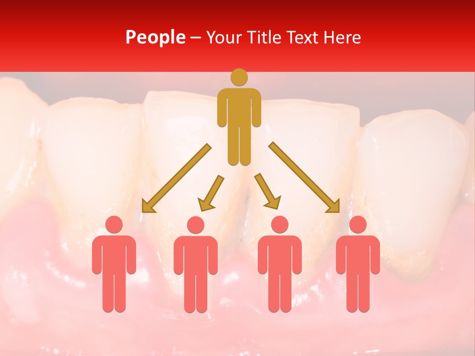 A Close Up Of A Tooth With A Red Background PowerPoint Template