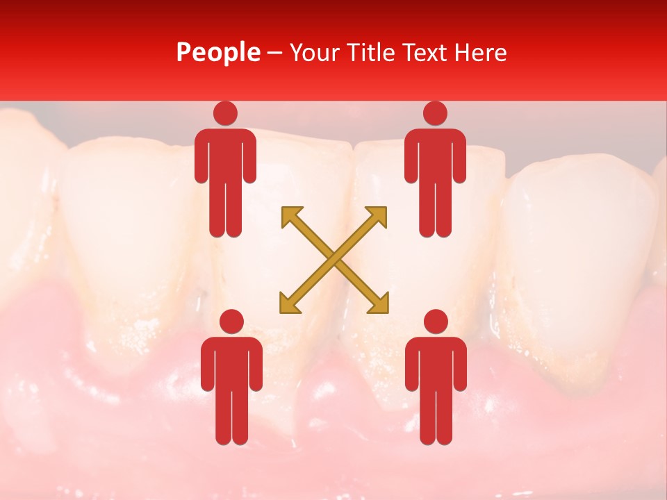 A Close Up Of A Tooth With A Red Background PowerPoint Template