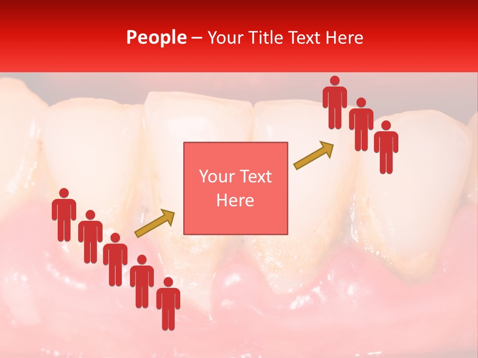 A Close Up Of A Tooth With A Red Background PowerPoint Template