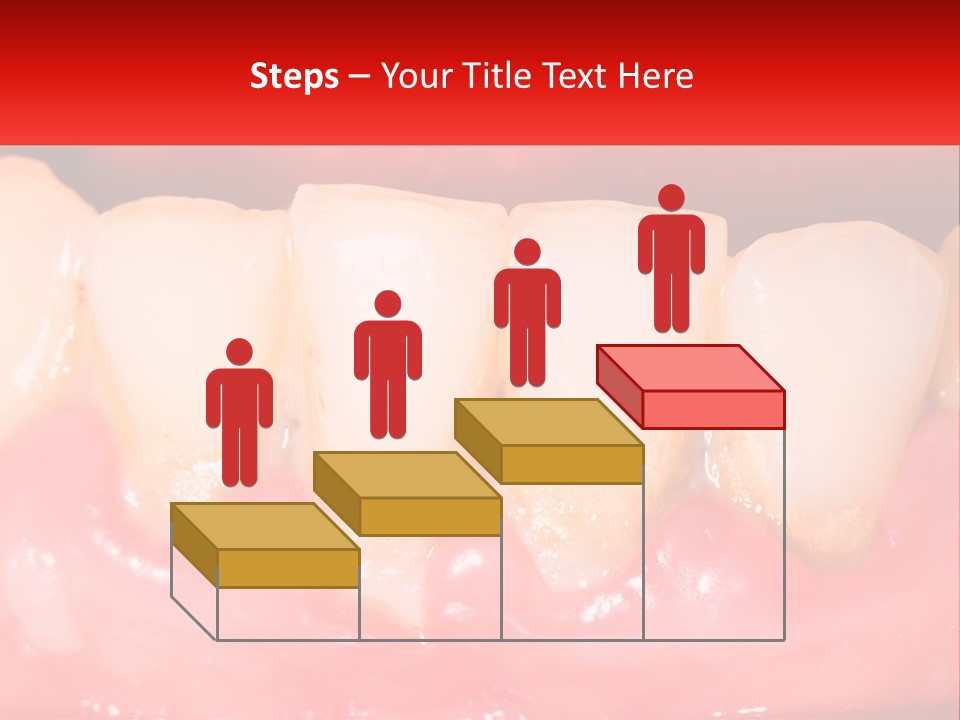 A Close Up Of A Tooth With A Red Background PowerPoint Template