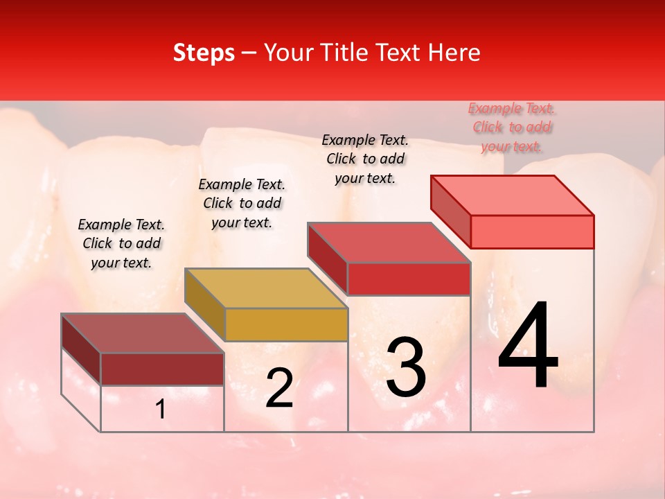 A Close Up Of A Tooth With A Red Background PowerPoint Template