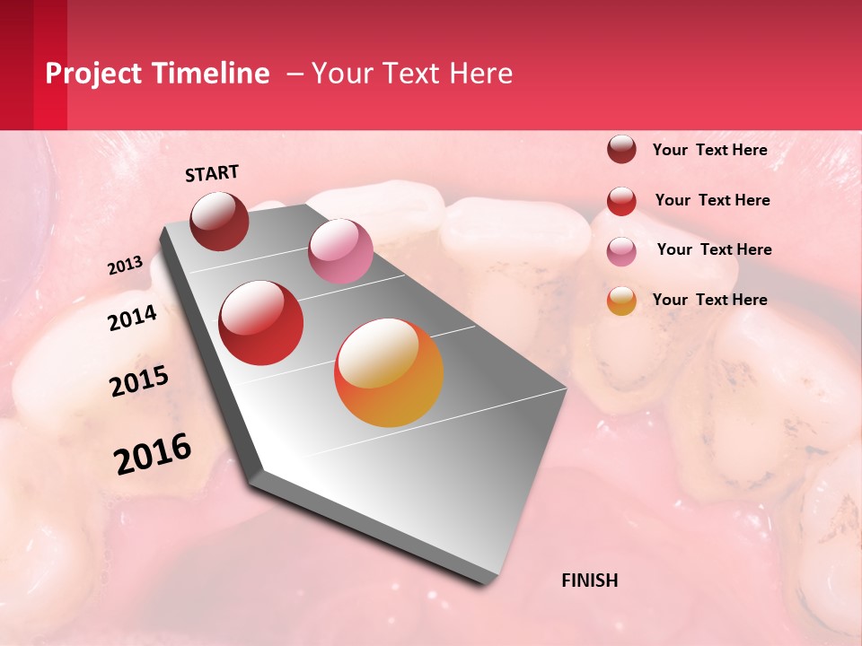 A Close Up Of A Tooth With Molds On It PowerPoint Template