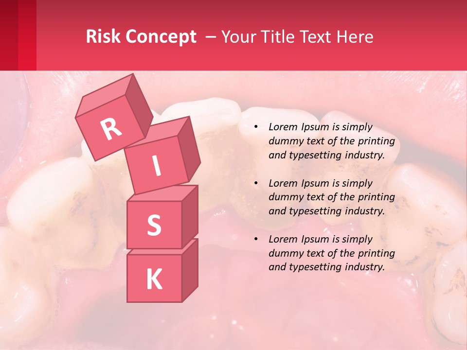 A Close Up Of A Tooth With Molds On It PowerPoint Template