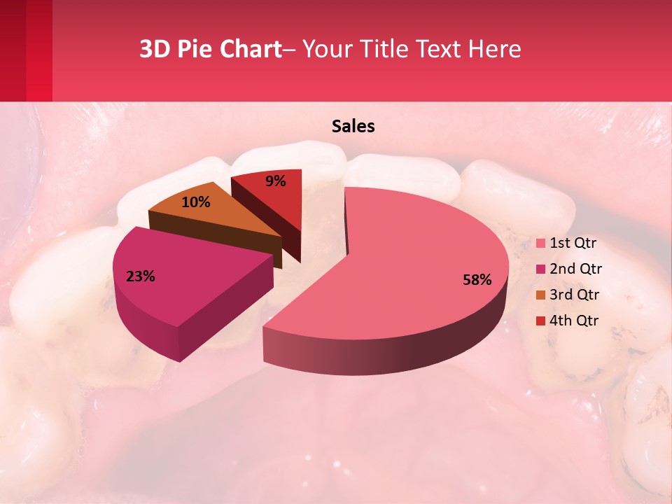 A Close Up Of A Tooth With Molds On It PowerPoint Template