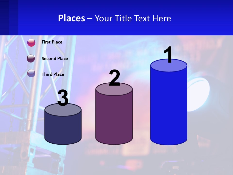 A Stage With A Projector Light On It PowerPoint Template