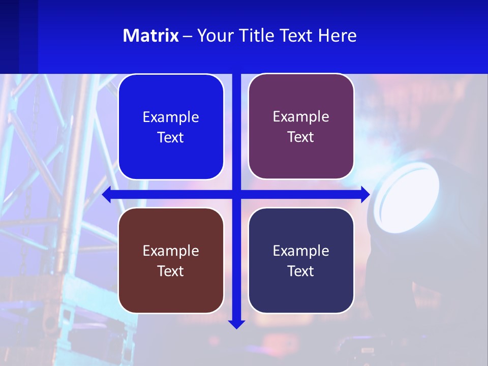A Stage With A Projector Light On It PowerPoint Template