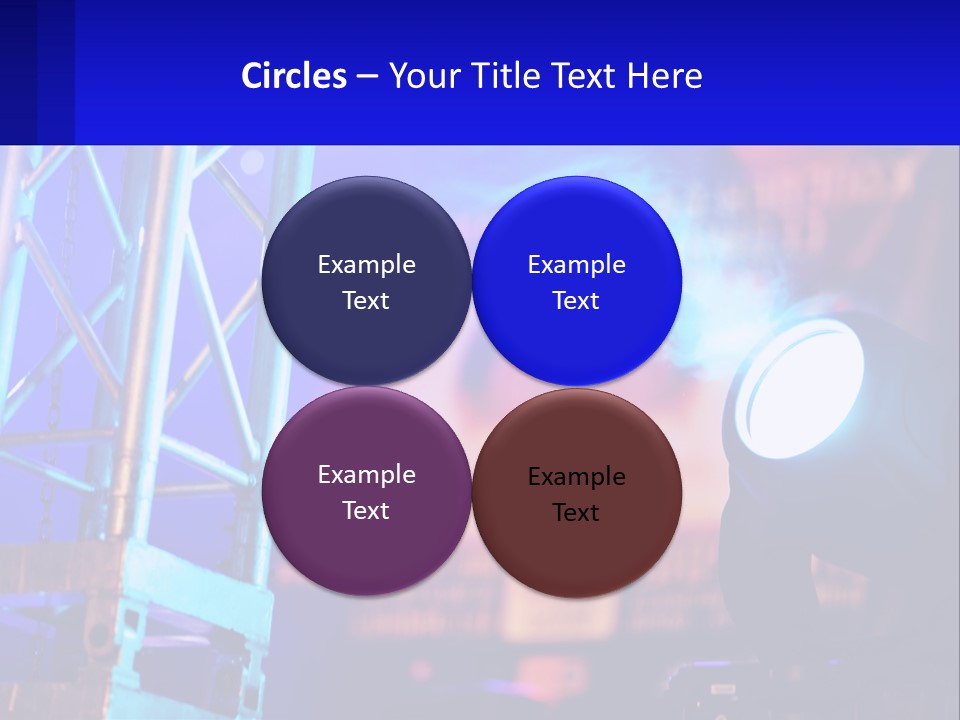 A Stage With A Projector Light On It PowerPoint Template
