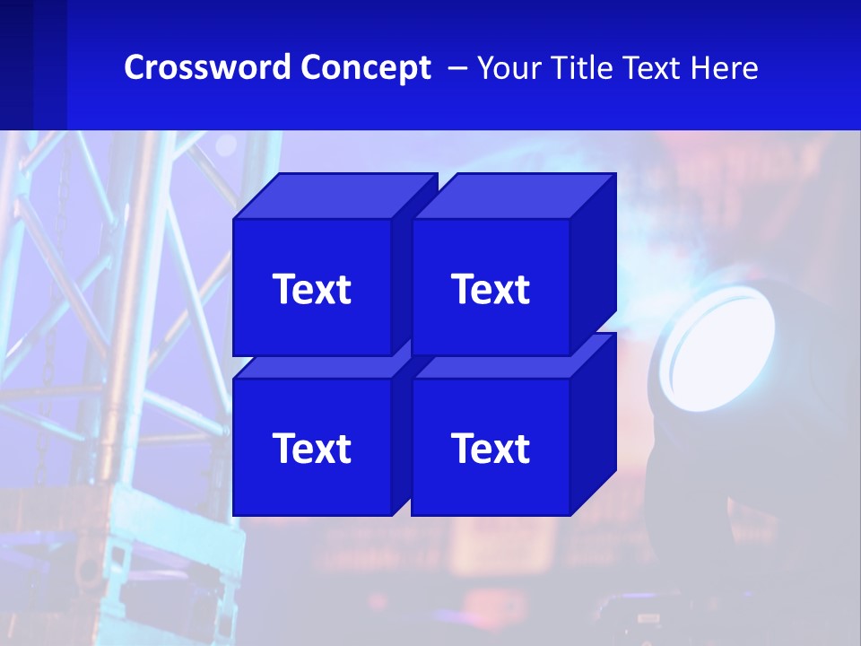 A Stage With A Projector Light On It PowerPoint Template