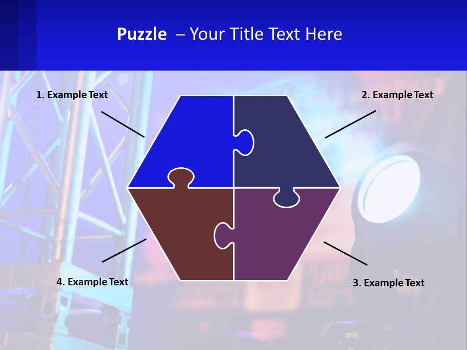 A Stage With A Projector Light On It PowerPoint Template